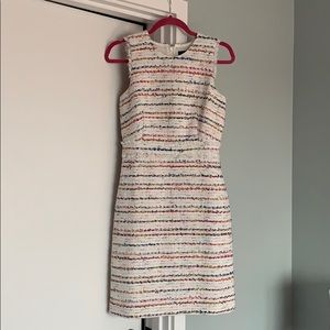 J.Crew Sheath dress in white multicolor tweed